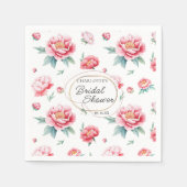 赤面牡丹名前をカスタムするナプキンズ スタンダードカクテルナプキン (正面)