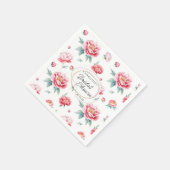 赤面牡丹名前をカスタムするナプキンズ スタンダードカクテルナプキン (角)