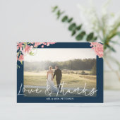 赤面牡丹結婚白海軍の写感謝してい真前 サンキューカード (スタンド正面)