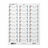 赤面牡丹金ゴールドダスティブルー結婚ズ差出人住所 ラベル (フルシート)