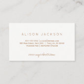 赤面牡丹銅金ゴールドウェディングプランナー 名刺 (裏面)