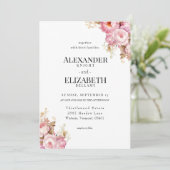 赤面牡丹開花結婚式招待状 招待状 (スタンド正面)