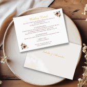 赤面牡丹&金ゴールドブルゴーニュフローラ結婚ズ詳細 エンクロージャーカード