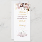 赤面牡丹&金ゴールドブルゴーニュフローラ結婚式 プログラム (正面)