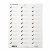 赤面牡丹&金ゴールドブルゴーニュ結婚ズ差出人住所 ラベル (フルシート)