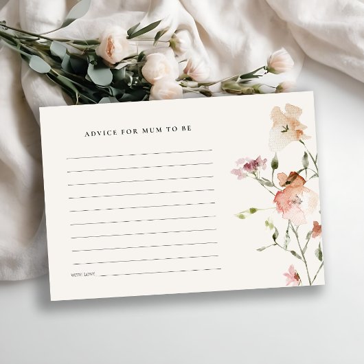 赤面牧草地フローラアドバイスムームベイビーシャワー エンクロージャーカード