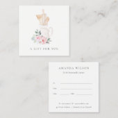 赤面用具ケータリングフローラ贈与証 スクエア名刺 (正面/裏面)