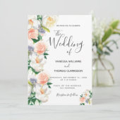 赤面白バラ金ゴールド結婚脚本 招待状 (スタンド正面)