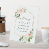 赤面白開花金ゴールド六角の愛情のあるメモリ 台座サイン (インサイチュ)