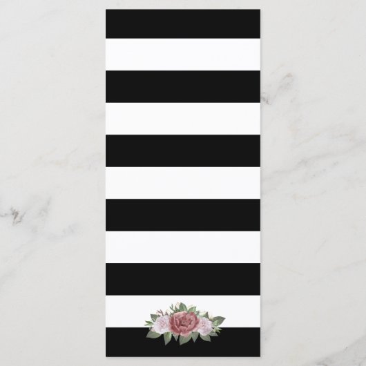 赤面白黒金ゴールド紙吹雪結婚フローラ メニュー (裏面)