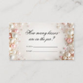 赤面真珠どのように多くのキスブライダルゲーム エンクロージャーカード (正面)