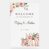 赤面秋の結婚式歓迎 アクリルサイン (正面)