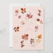 赤面秋の金ゴールド文字ブライダルシャワー招待 招待状 (裏面)