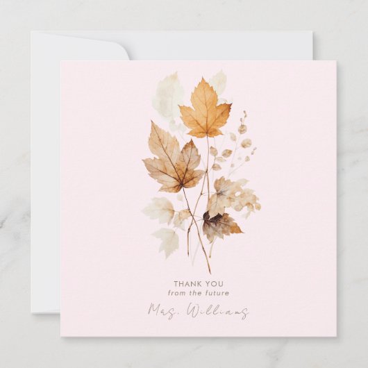 赤面秋ブライダルシャワー感謝していIIIのウィスパー 招待状 (正面)