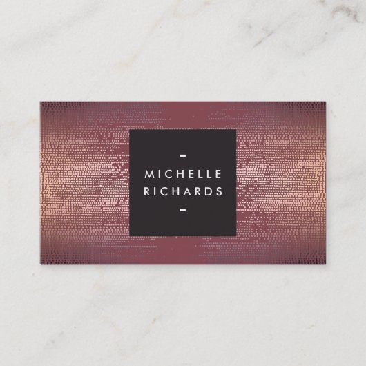 赤面紙吹雪レインパターンバーモダンガンディ 名刺 (正面)