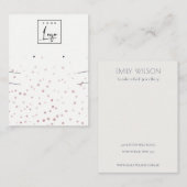 赤面紙吹雪ロゴイヤリングネックレス 名刺 (正面/裏面)