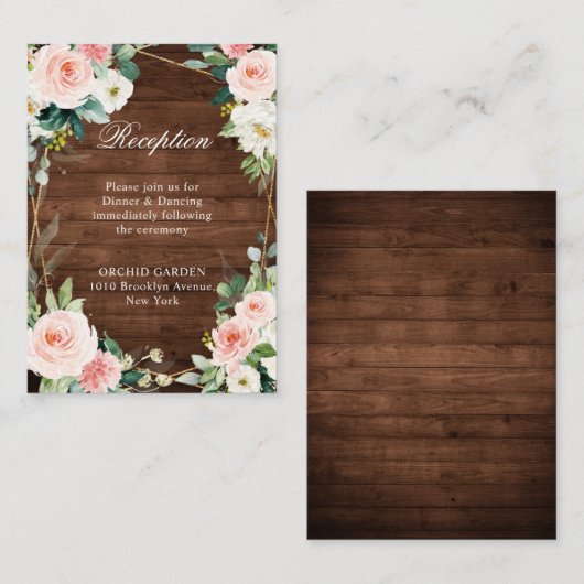 赤面素朴ウッドフローラ幾何学植物学 エンクロージャーカード (正面/裏面)