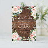 赤面素朴ウッドボタニカルブライダルシャワー サンキューカード (スタンド正面)