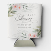 赤面素朴グリーンリーフローラバンチベビーシャワー 缶クーラー (正面)