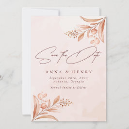 赤面素朴テラコッタボタニカル結婚ズ セーブザデート