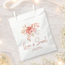 赤面素朴パーソナライズされた結婚フローラ フェイバーバッグ