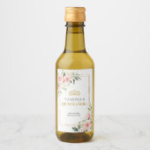 赤面素朴ピンクのバラのユーカリプトゥスキンセアニラ ワインラベル (正面)