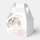 赤面素朴ピンクのバラのユーカリ16歳の誕生日 フェイバーボックス (裏面サイド)