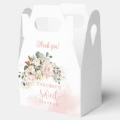 赤面素朴ピンクのバラのユーカリ16歳の誕生日 フェイバーボックス (オープン)