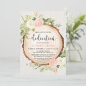 赤面素朴ピンクのホワイトガールウッドランド献身 招待状 (スタンド正面)