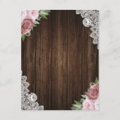 赤面素朴ピンクウッドレースフローラエンクロージャカード エンクロージャーカード (裏面)