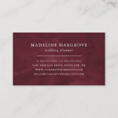 赤面素朴ピンクブルゴーニュとパープルフローラ 名刺 (裏面)