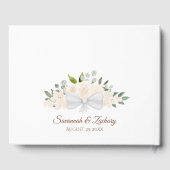 赤面素朴ピーチフローラボホシック結婚ズ ゲストブック (裏面)