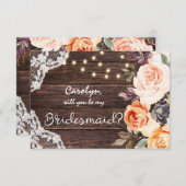 赤面素朴フローラは私の花嫁介添人？ 招待状 (正面/裏面)