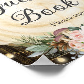 赤面素朴フローラエンチャントフォレストゲストブック ポスター (角)