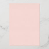 赤面素朴フローラティアラキンセアニェラ 箔招待状 (裏面)