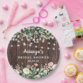 赤面素朴フローラ線光源ブライダルシャワー ペーパープレート (パーティー)