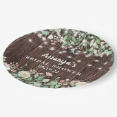 赤面素朴フローラ線光源ブライダルシャワー ペーパープレート (アングル)