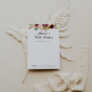赤面素朴ブルゴーニュフローラの結婚願い アドバイスカード