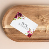 赤面素朴ブルゴーニュフローラ結婚ギフト登録簿 エンクロージャーカード