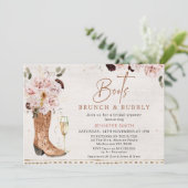 赤面素朴ブーツブルンチバブリーブライダルシャワー 招待状 (スタンド正面)