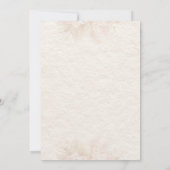 赤面素朴ボホフローラ結婚式の招待 招待状 (裏面)