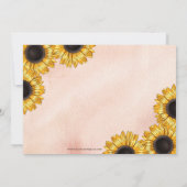 赤面素朴メイソンジャールサンフラワーズブライダルシャワー 招待状 (裏面)