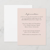 赤面素朴モノグラム結婚リース情報カード エンクロージャーカード (正面/裏面)