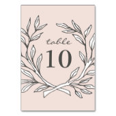 赤面素朴リースウェディング受付テーブル番号 テーブルナンバー (裏面)