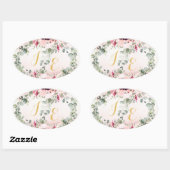 赤面素朴庭園の結婚式クラシックオーバルステッカー 楕円形シール (シート)