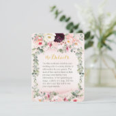 赤面素朴庭園の結婚式詳細エンクロージャカード 招待状 (スタンド正面)