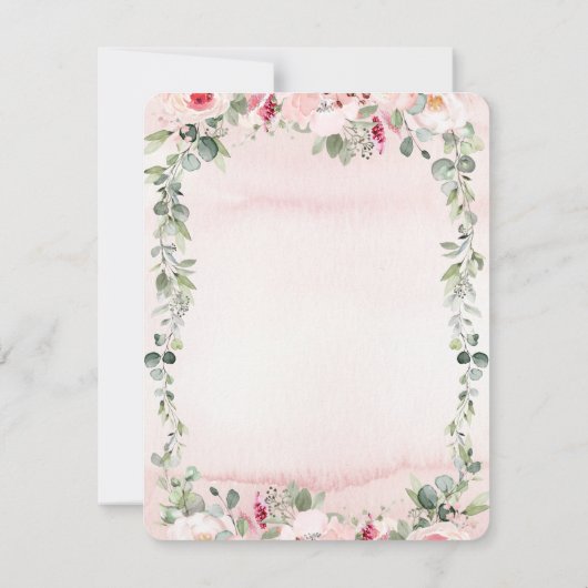 赤面素朴庭園の結婚式詳細エンクロージャカード 招待状 (裏面)