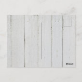 赤面素朴水色フローラヴィンテージウェディング ポストカード (裏面)