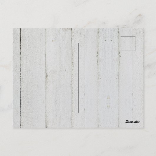 赤面素朴水色フローラヴィンテージウェディング ポストカード (裏面)