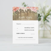 赤面素朴花列ライトウェディングRSVP 出欠カード (スタンド正面)